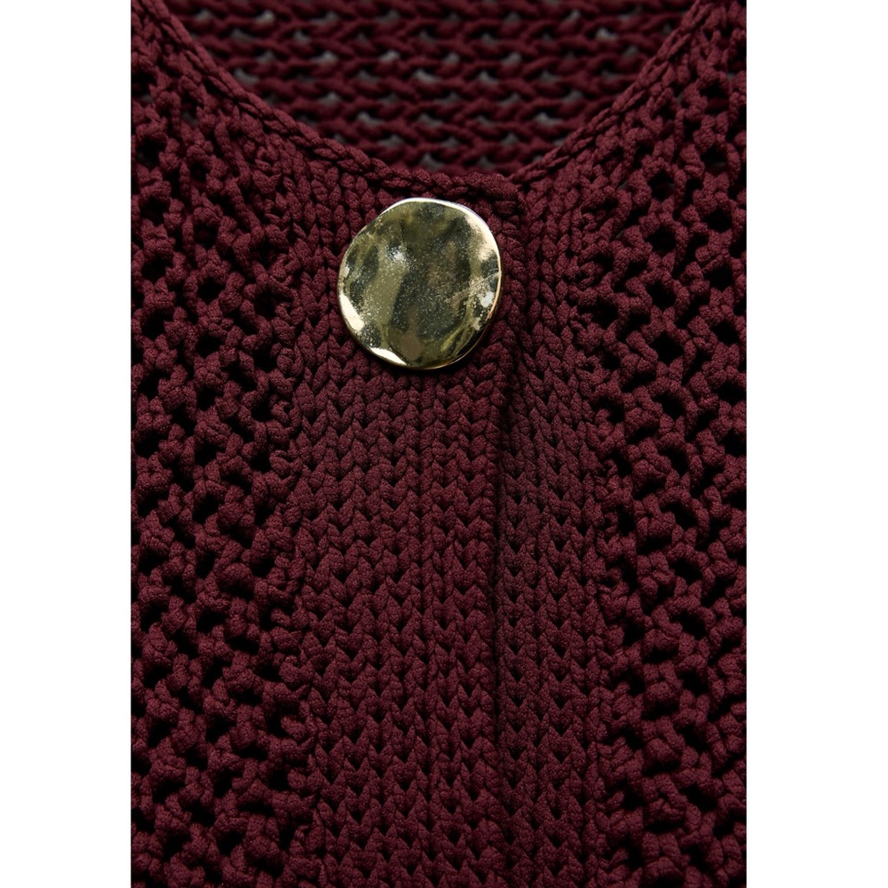Zara CHUNKY KNIT CARDIGAN - Picture 9 of 10